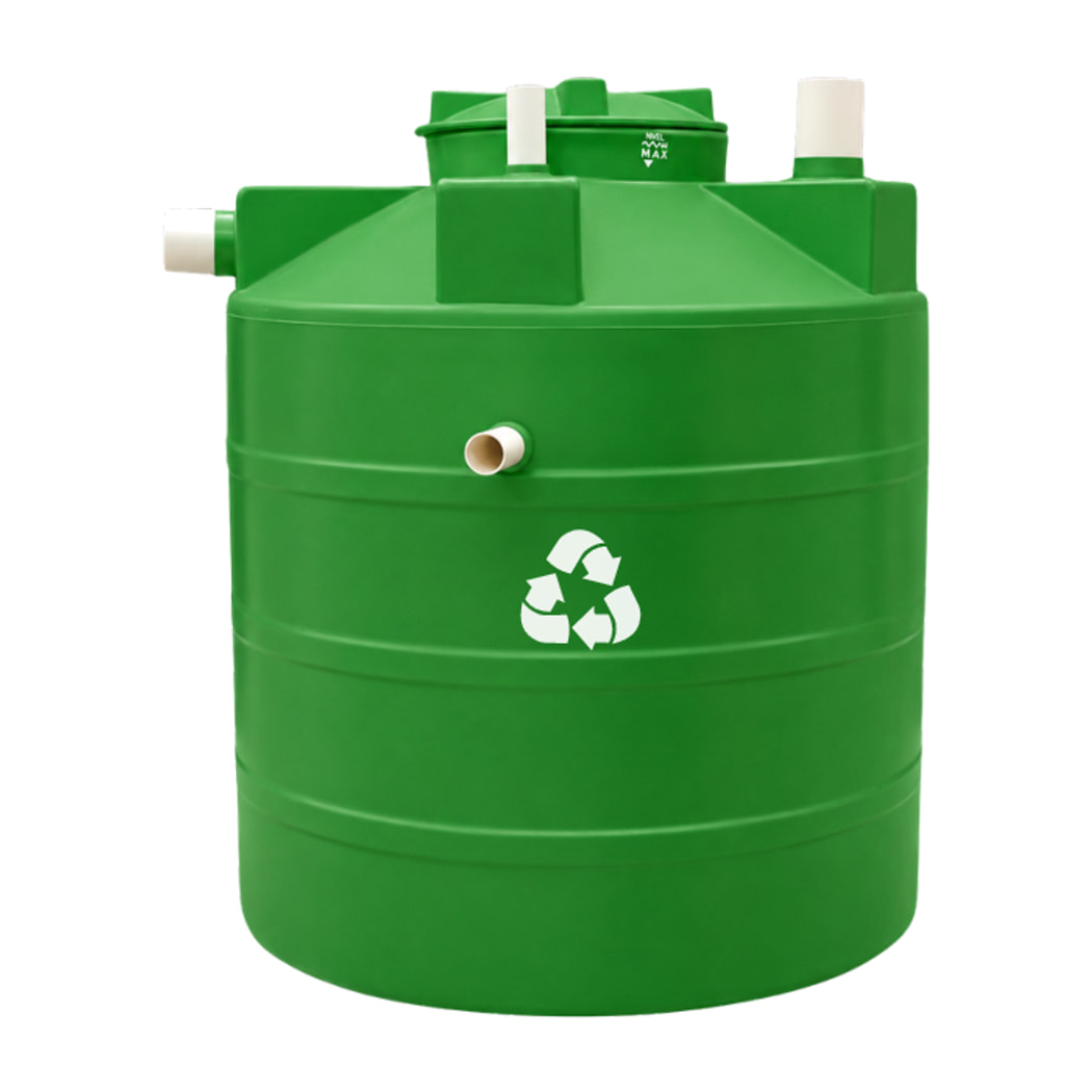 Biodigestor Biosplash autolimpiable de 1,300 litros, plano