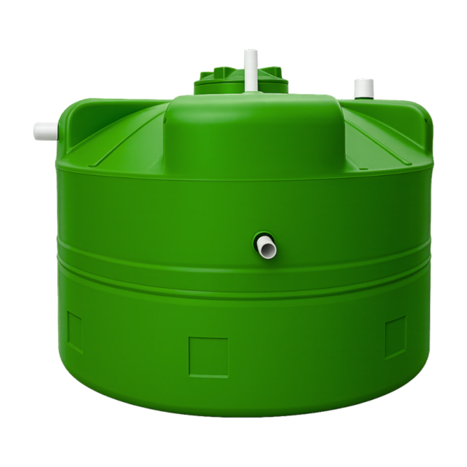 Biodigestor Biosplash autolimpiable de 4,000 litros, plano