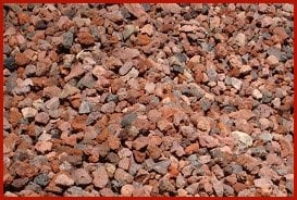 Tezontle rojo, viaje de 7 m³