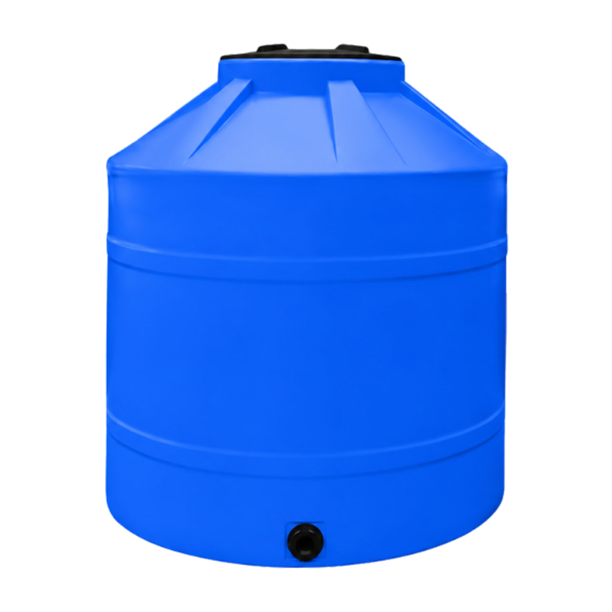 Tinaco Biosplash bicapa de 1,100 litros, azul, con accesorios